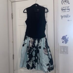 SLNY black/floral Evening dress